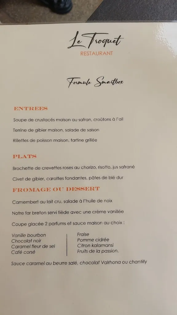 Menu_Restaurant Le Troquet_Cancale_image_1
