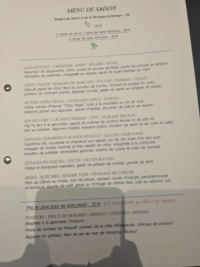 Menu_La Table Breizh Café (Restaurant Japonais étoilé)_Cancale_image_3