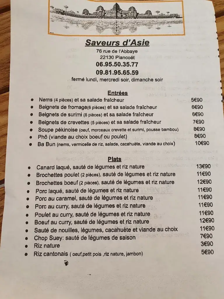 Menu_Les Saveurs de l'Asie_Plancoët_image_2
