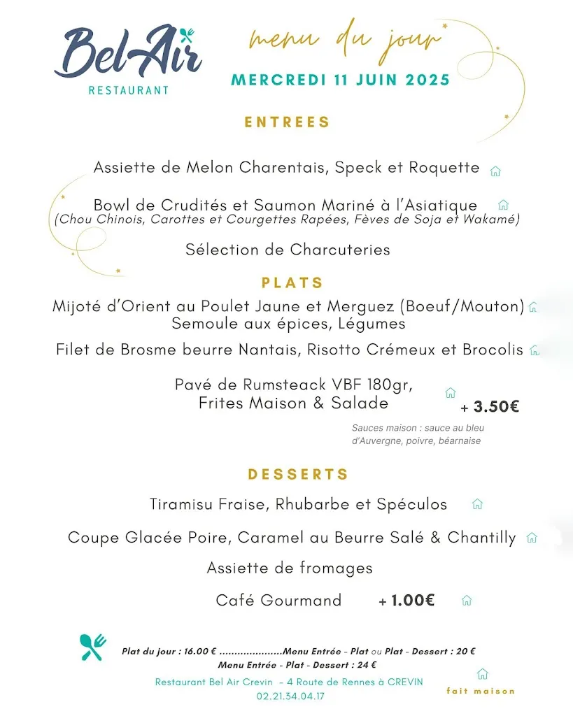 Menu_Restaurant Bel Air Crevin - Axe Rennes Nantes, N137_Crevin_image_2