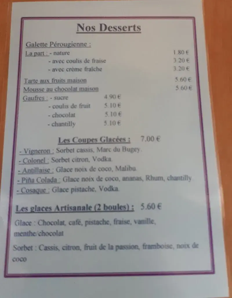 Menu_Auberge Du Coq Pérouges_Pérouges_image_4