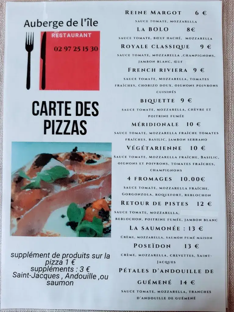 Menu_Auberge de l'île_Pontivy_image_4