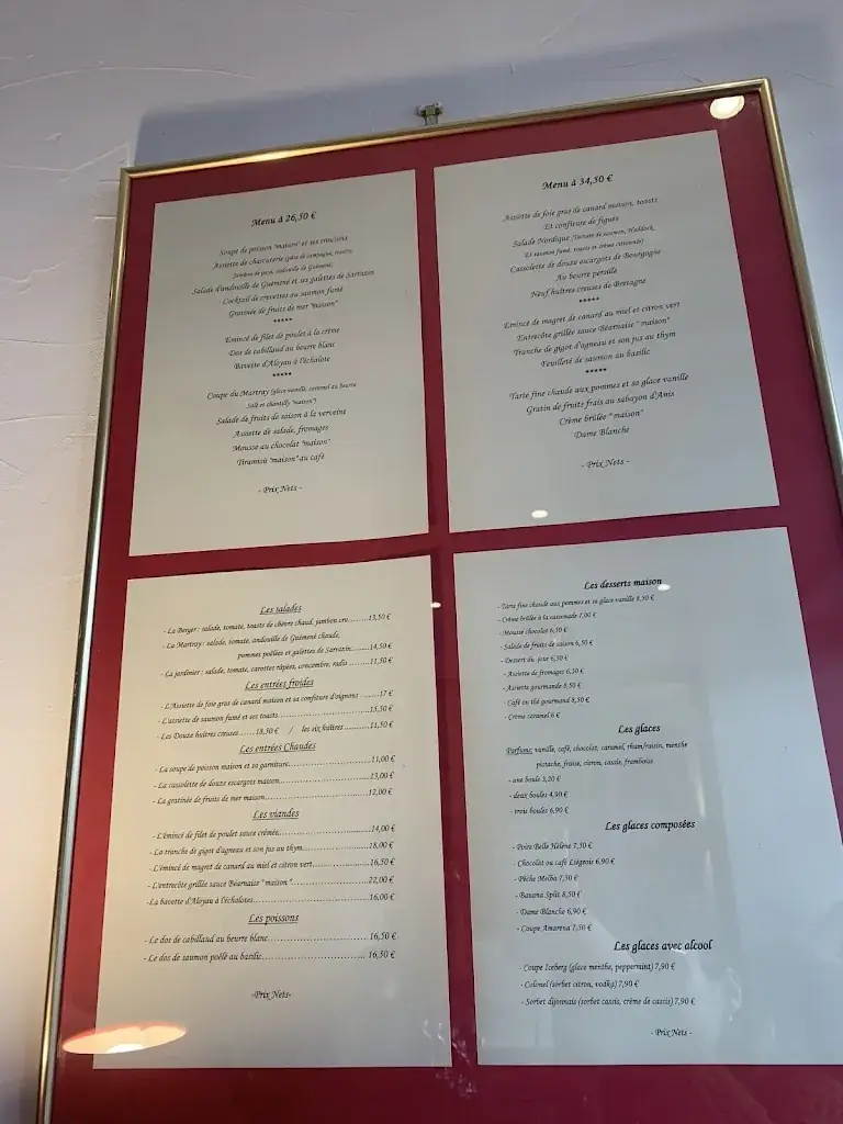 Menü_Restaurant Le Martray_Pontivy_Bild_2