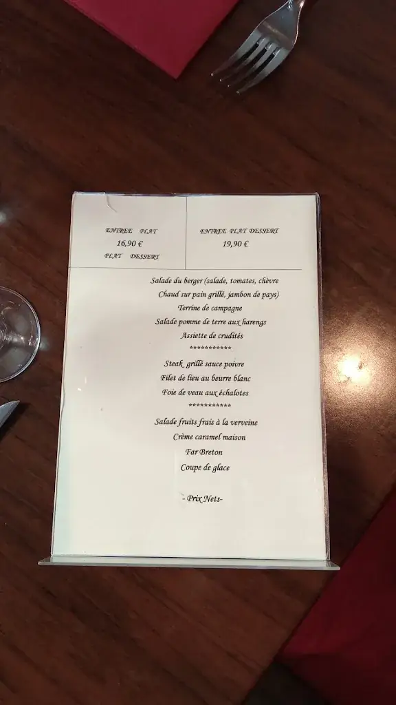 Menü_Restaurant Le Martray_Pontivy_Bild_3