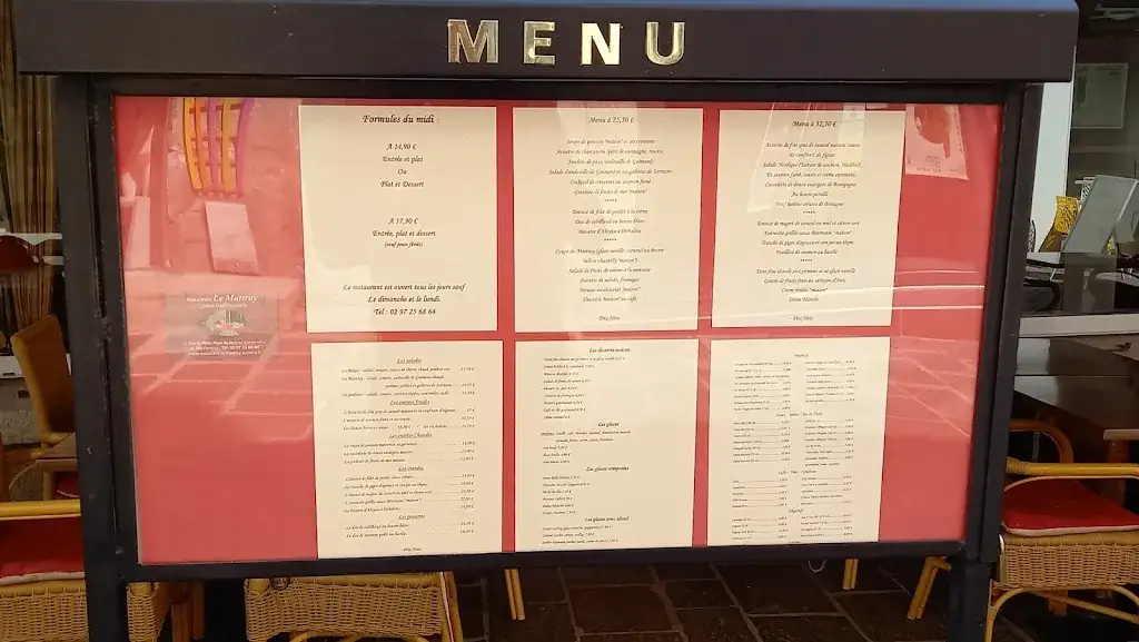 Menü_Restaurant Le Martray_Pontivy_Bild_4