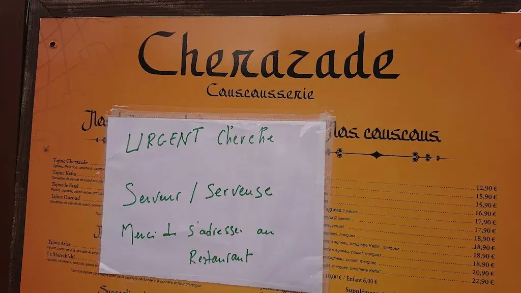 Menu_Restaurant Couscousserie Cherazade_Pontivy_image_1