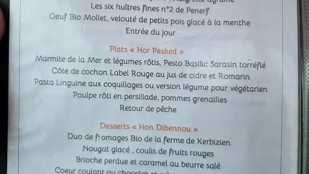 Menu_Le Bistrot de la Mer chez Aurélie_Damgan_image_3