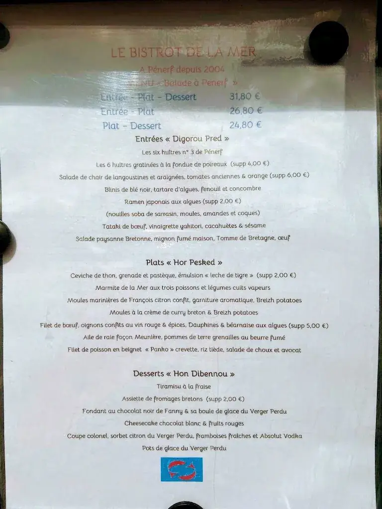 Menu_Le Bistrot de la Mer chez Aurélie_Damgan_image_4