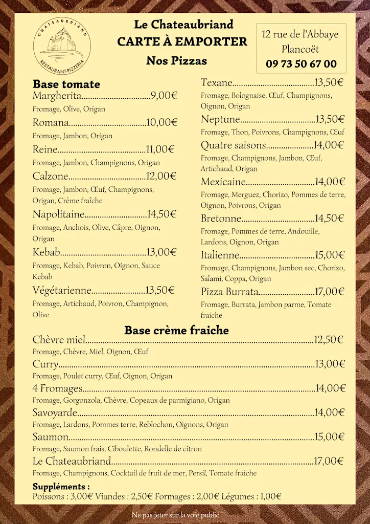 Menu_Le Chateaubriand_Plancoët_immagine_1