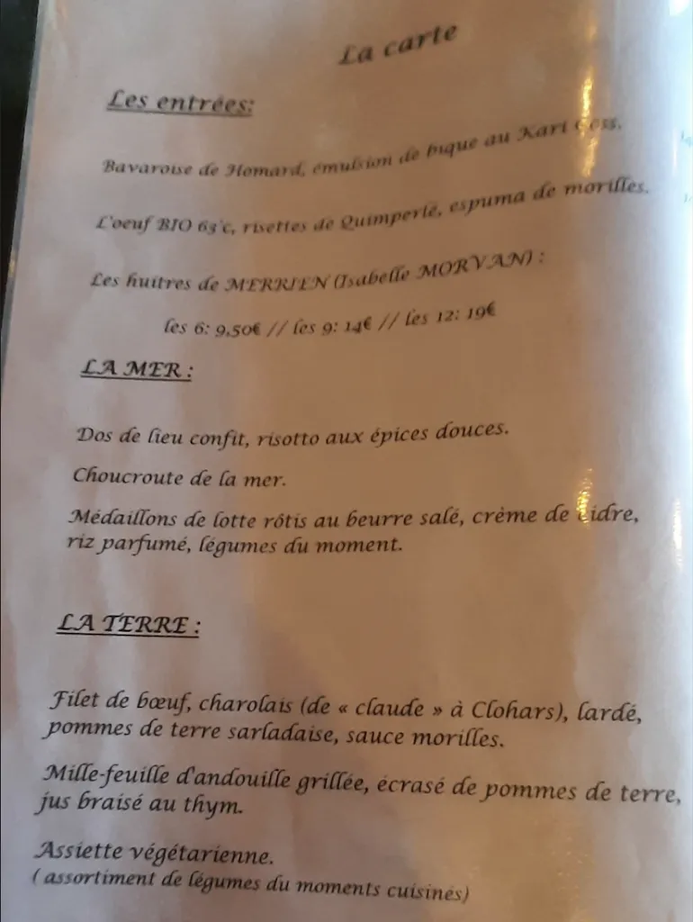 Menu_Restaurant Le Rive Gauche_Clohars-Carnoët_image_4