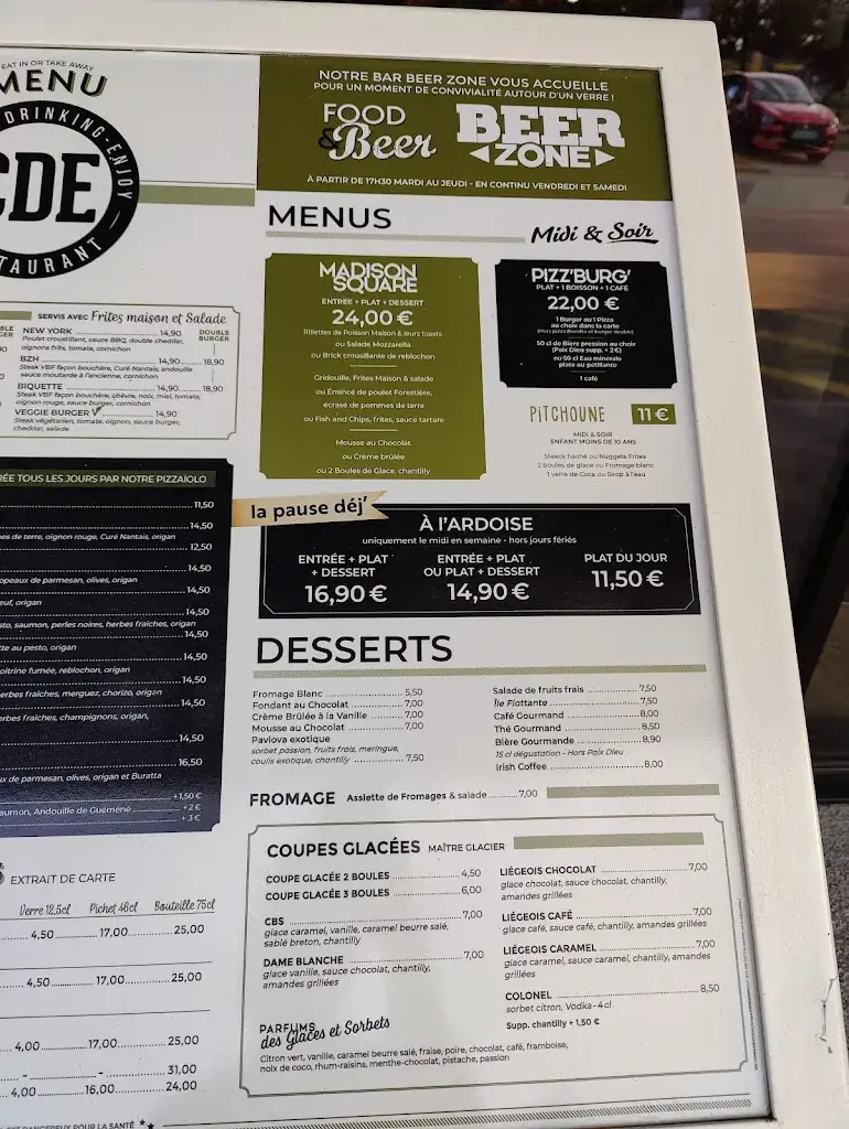 Menu_Brasserie CDE & Beer Zone Auray_Auray_image_4