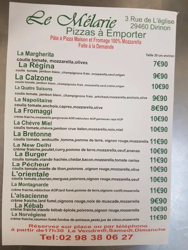 Menu_Le Mélarie_Dirinon_image_3