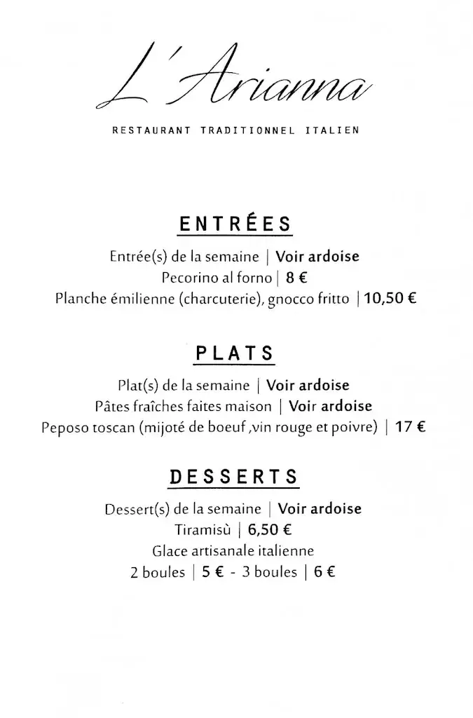 Menu_L'Arianna_Clohars-Fouesnant_immagine_1