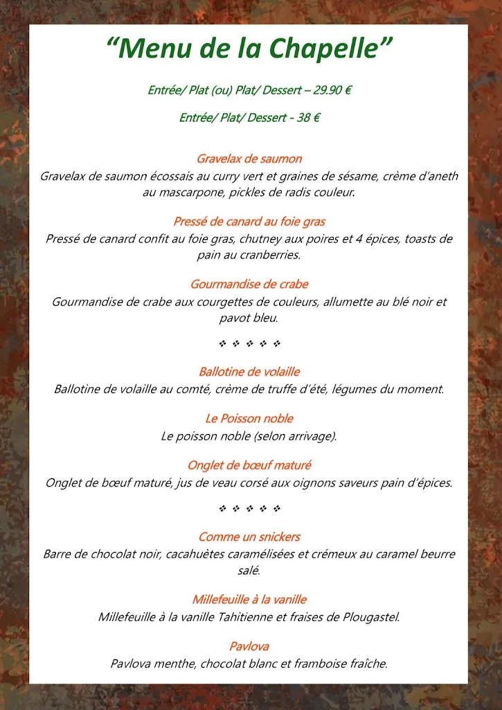 Menu_Le Drennec 