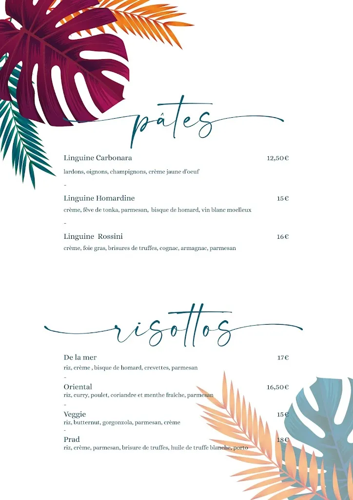 Menu_Bar Restaurant le Prad_Clohars-Fouesnant_image_3