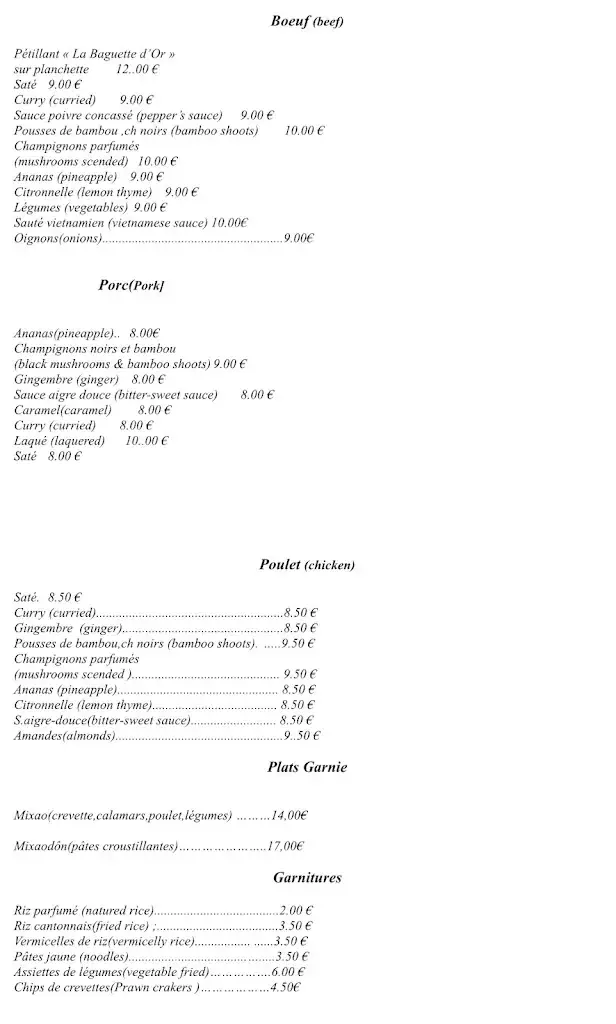 Menu_Restaurant La Baguette d'Or_Fouesnant_image_1