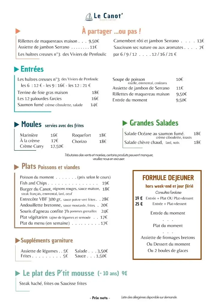 Menü_Le Corisco_Fouesnant_Bild_2