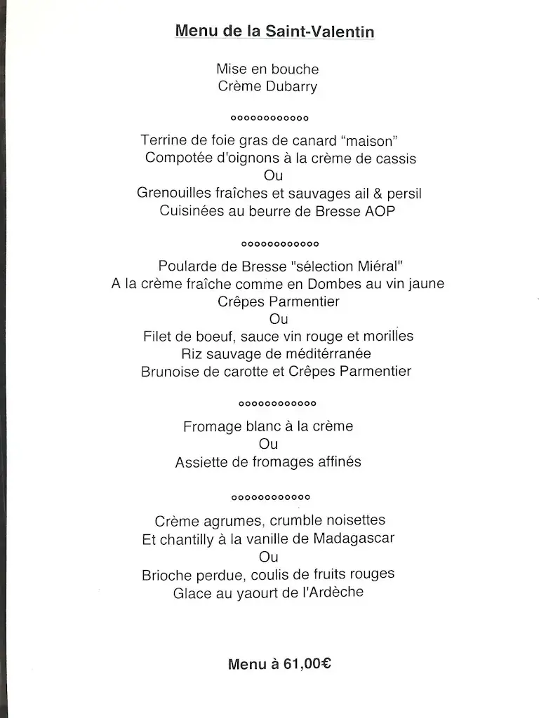 Menu_Hostellerie des Dombes_Bouligneux_image_1