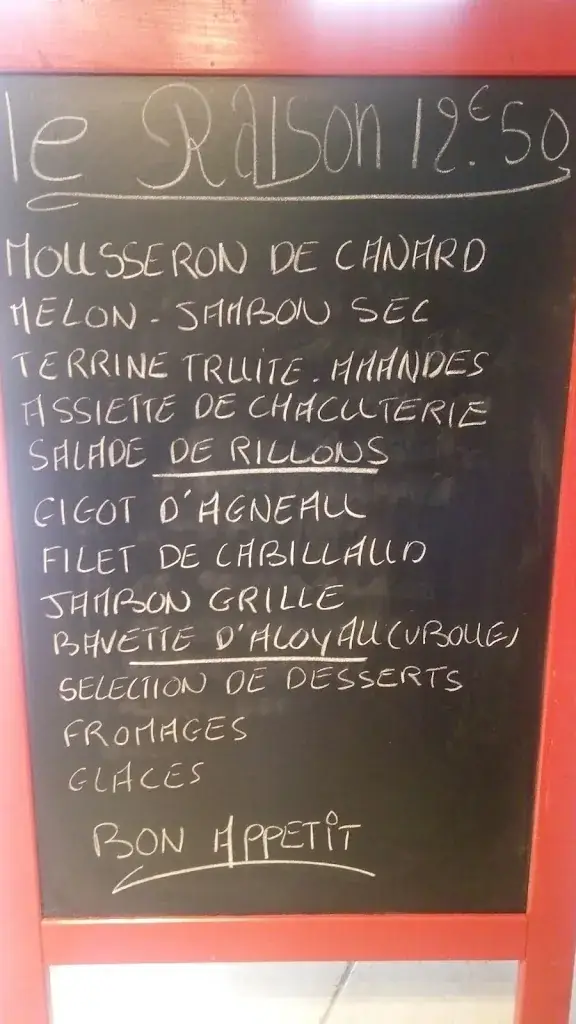 Menu_Bar restaurant le raison_Domagné_image_1