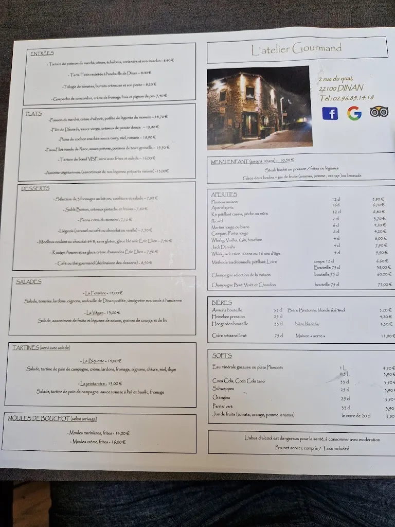 Menü_L'Atelier Gourmand_Dinan_Bild_2