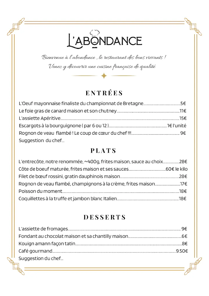 Menu_Restaurant L'abondance_Dinan_immagine_1