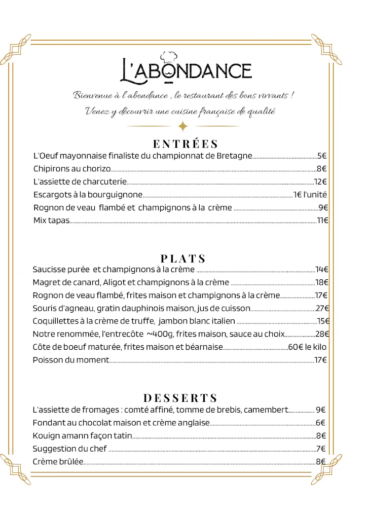 Menu_Restaurant L'abondance_Dinan_immagine_2