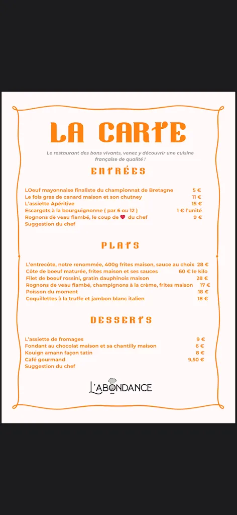 Menu_Restaurant L'abondance_Dinan_immagine_3