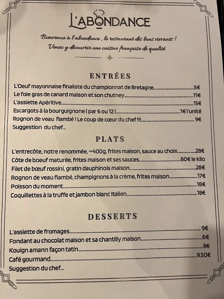 Menu_Restaurant L'abondance_Dinan_immagine_4