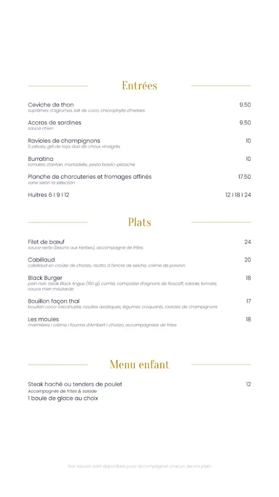 Menu_Restaurant A Fleur d'Eau_Douarnenez_image_1