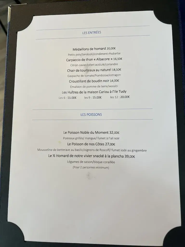 Menu_La Ferme de l'Odet_Quimper_image_4