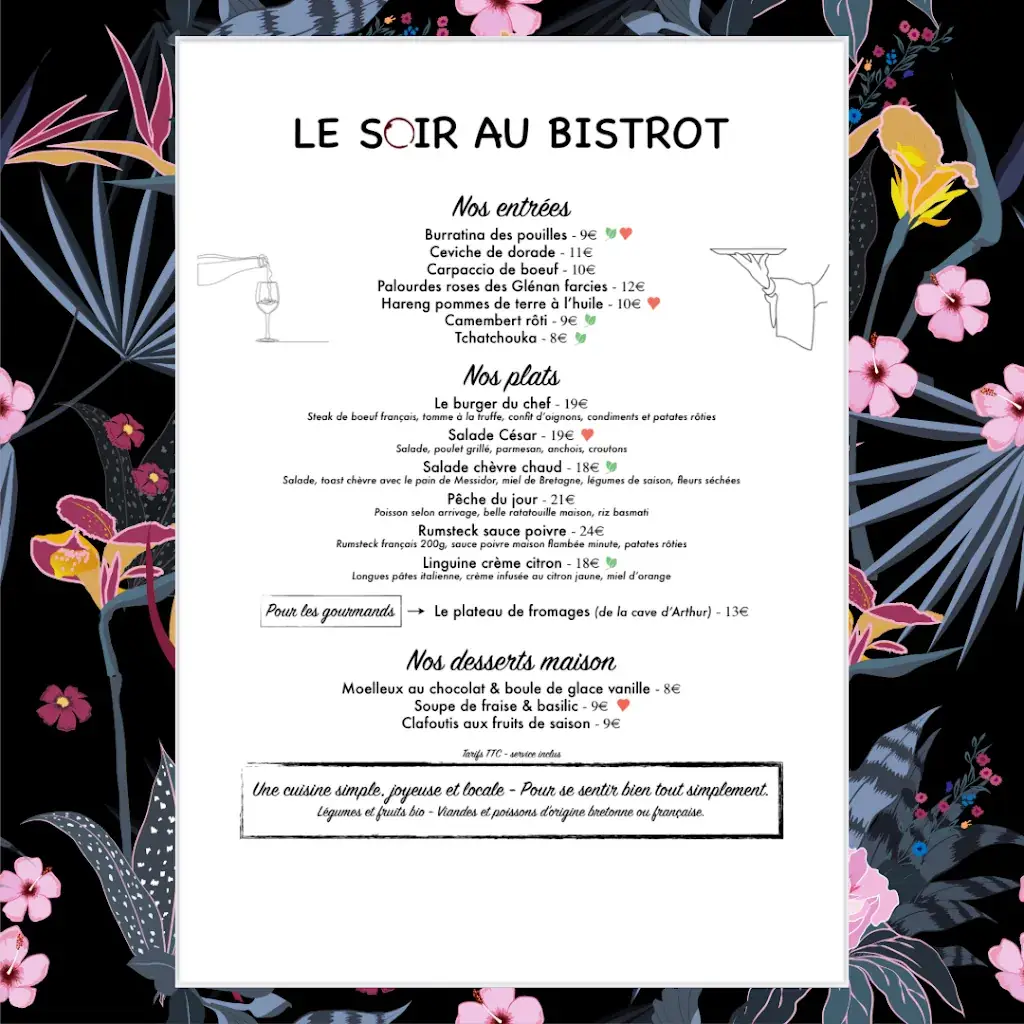 Menu_Au Bistrot de la Pépinière_Quimper_image_1