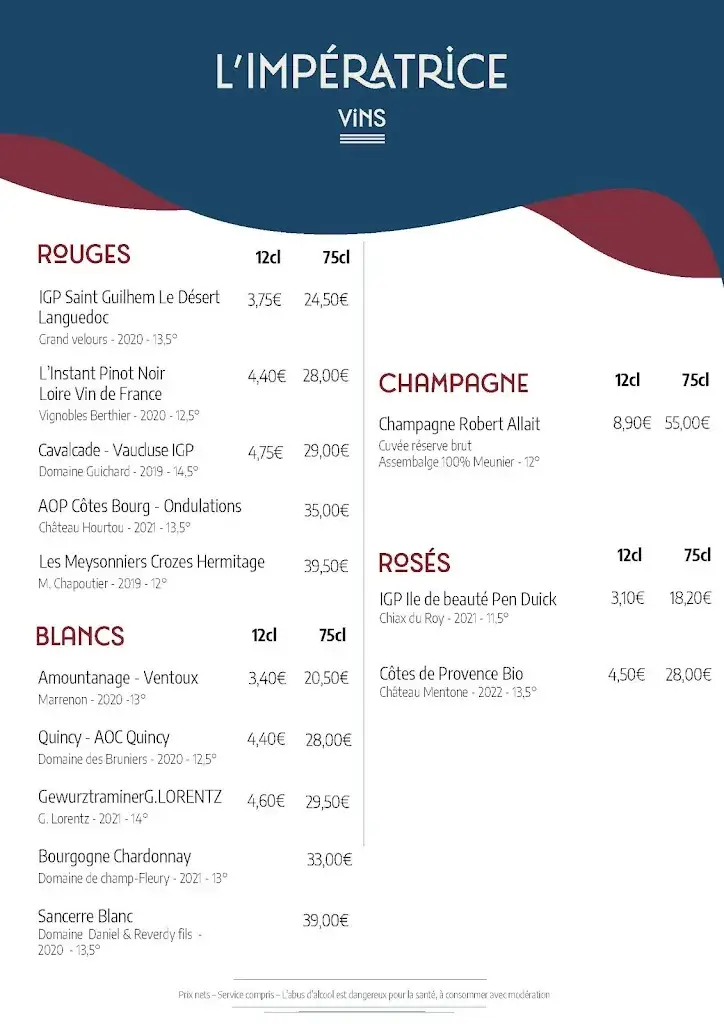 Menu_L'Impératrice by Breizhine – Restaurant Crêperie & Épicerie fine_Plougastel-Daoulas_immagine_1