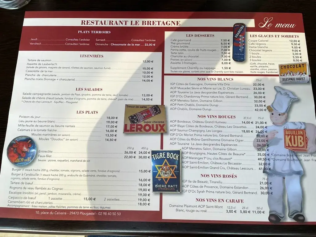 Menu_Restaurant Le Bretagne Plougastel_Plougastel-Daoulas_image_1