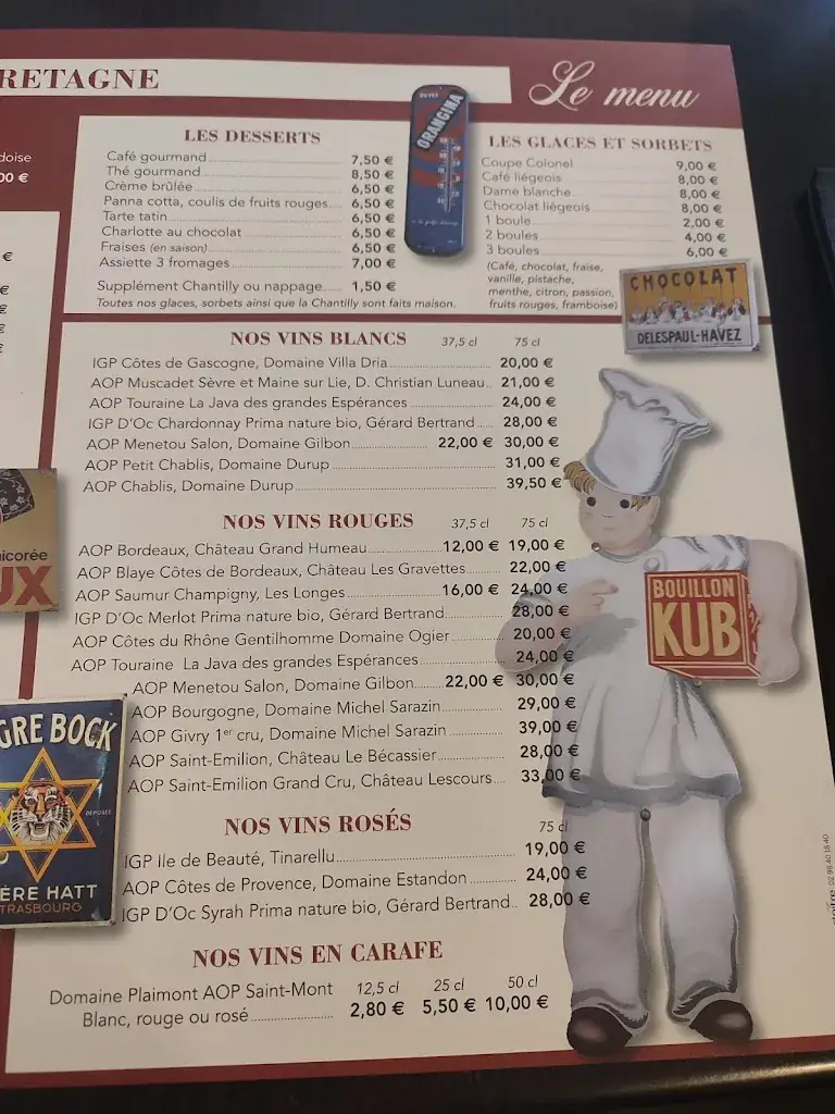 Menu_Restaurant Le Bretagne Plougastel_Plougastel-Daoulas_image_4