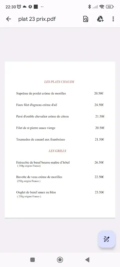 Menu_Restaurant la fine bouche_Meximieux_image_2