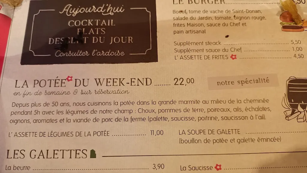 Menu_Au Char à Bancs, Ferme Auberge Crêperie à Plélo 22170 Côtes d'Armor en Bretagne_Plélo_image_4