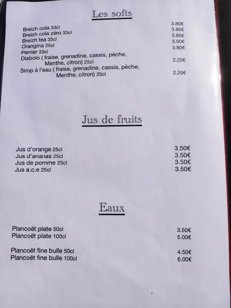 Menu_Restaurant L'atelier Perros-guirec_Perros-Guirec_immagine_1