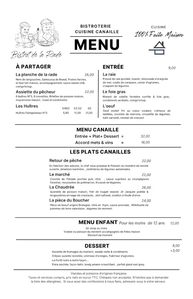 Menu_Bistrot de la Rade_Perros-Guirec_image_1