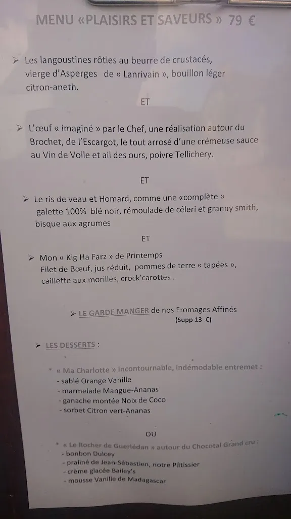 Menu_Auberge Grand'Maison_Guerlédan_image_1