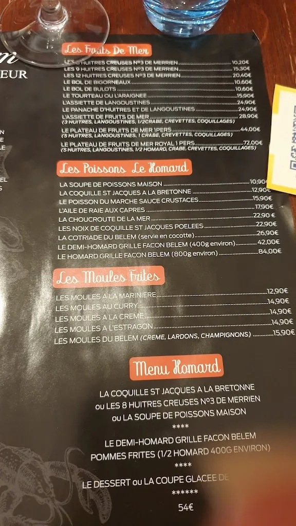 Menü_Le Belem Restaurant | Restaurant Concarneau_Concarneau_Bild_3