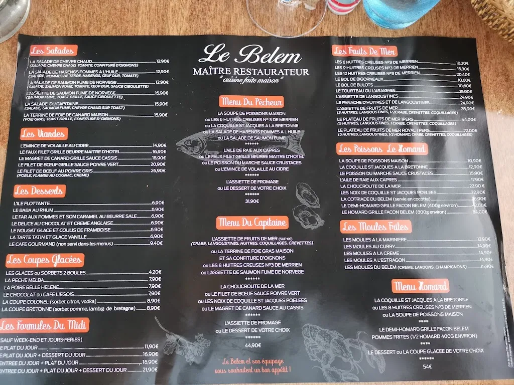 Menü_Le Belem Restaurant | Restaurant Concarneau_Concarneau_Bild_4