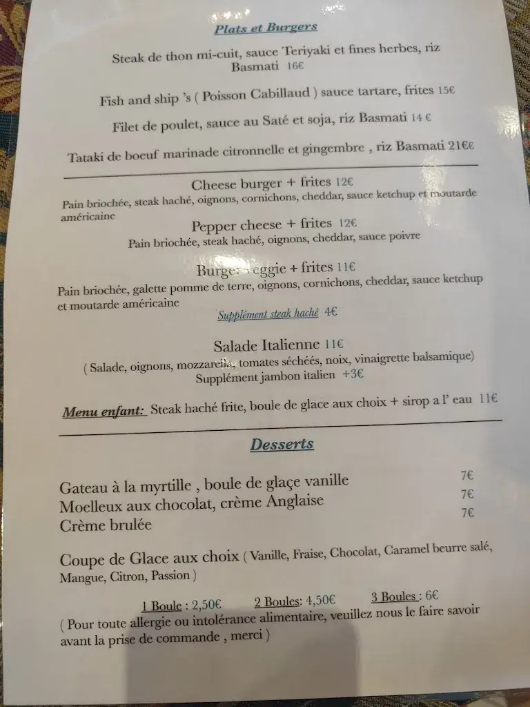 Menu_Restaurant Le Vachic_Concarneau_image_1