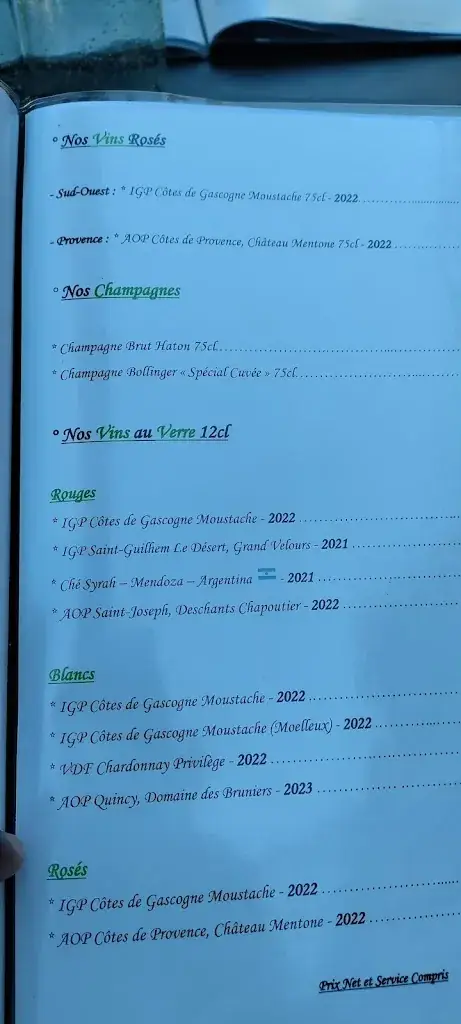 Menu_La Table de Joseph_Elven_image_1