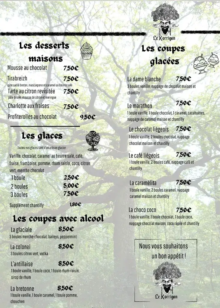 Menu_Restaurant le korrigan_Crozon_image_1