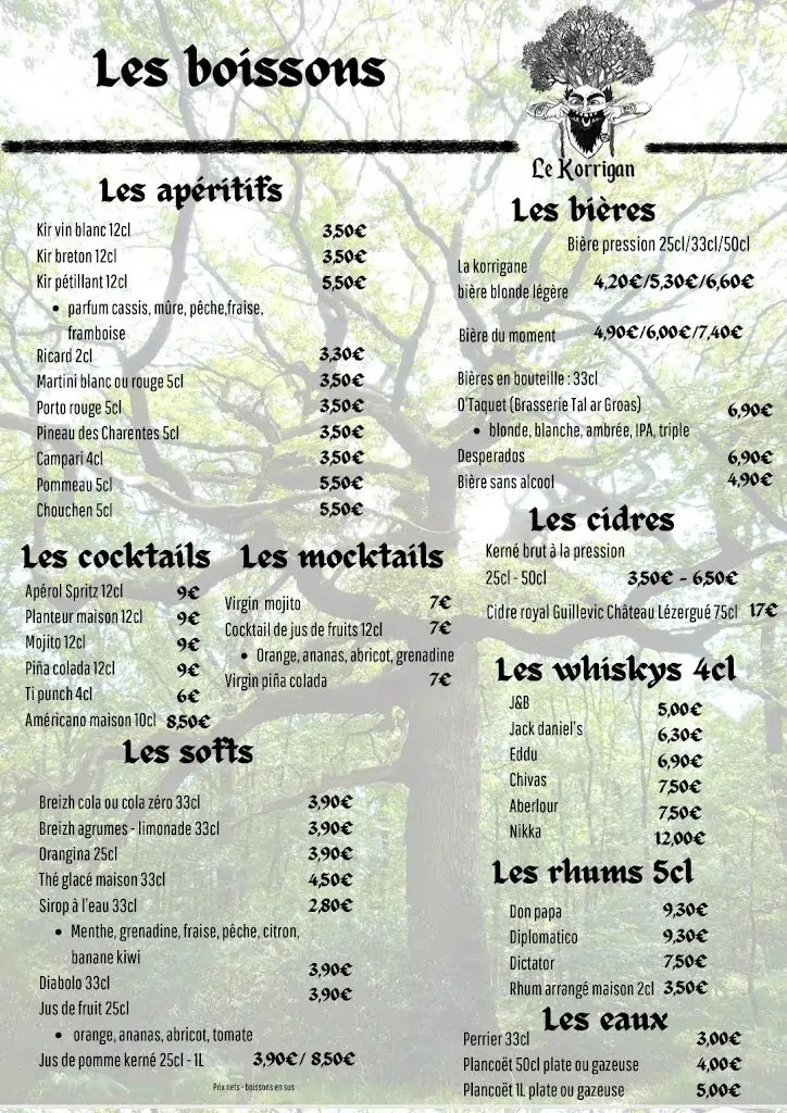 Menu_Restaurant le korrigan_Crozon_image_2