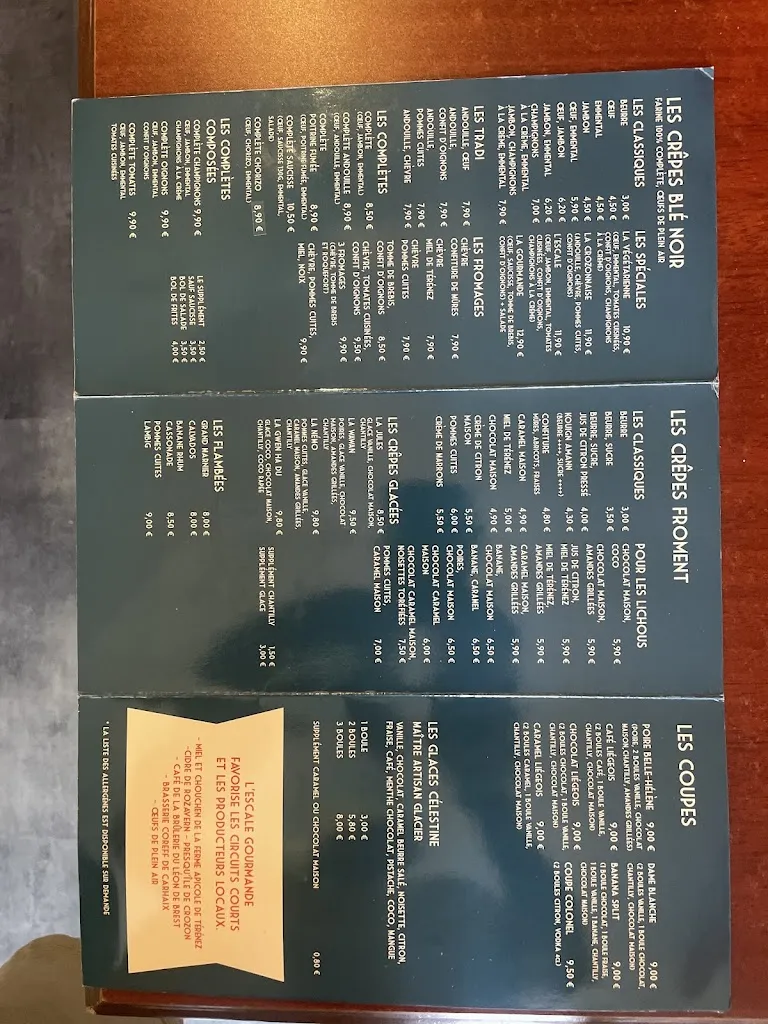 Menu_Restaurant Crêperie L'Escale Gourmande_Crozon_immagine_4