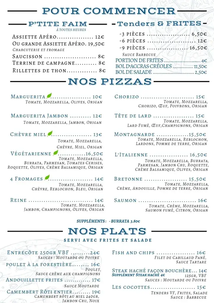 Menu_LE BRETAGNE Pizzeria Brasserie_Crozon_image_1