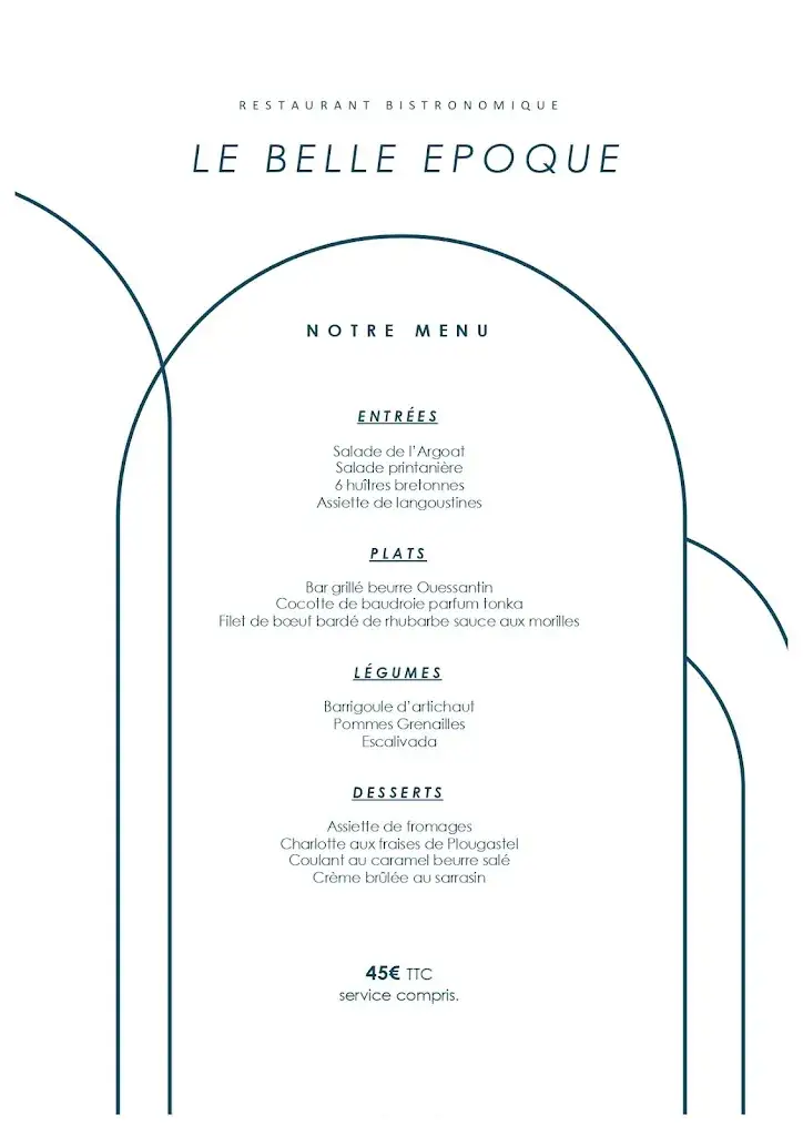 Menu_Restaurant Le Belle Epoque_Crozon_image_1