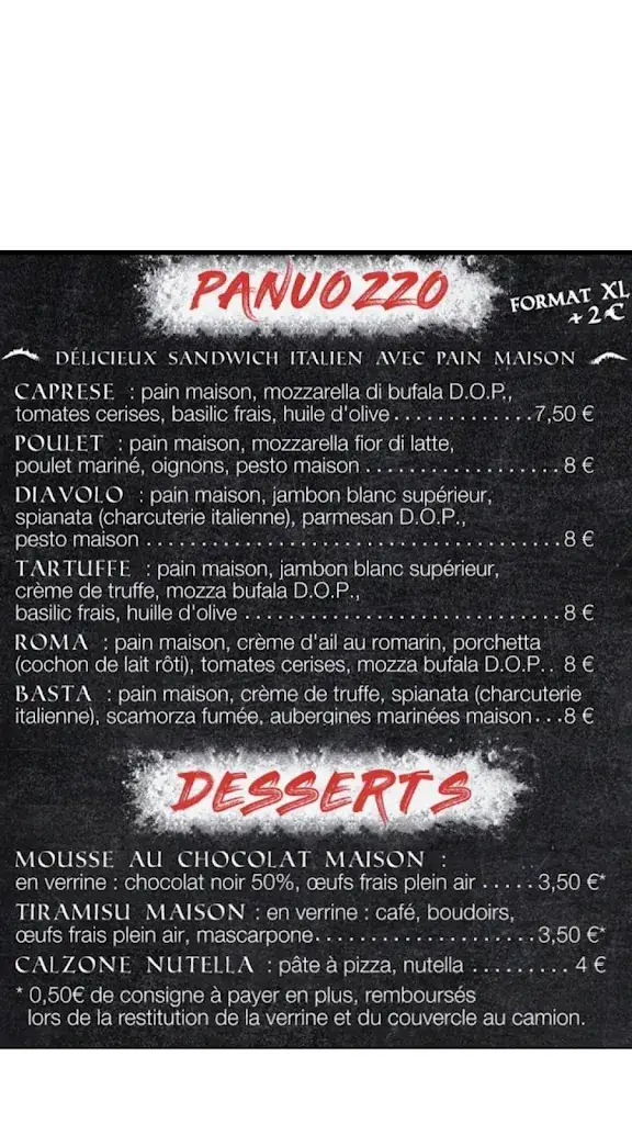 Menu_Pizza D.O.C. Truck_Beynost_image_1