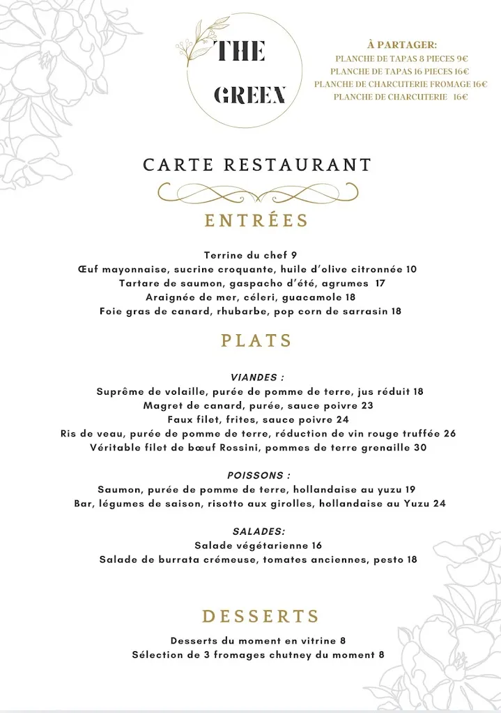 Menu_Club House The Green_Pléhédel_image_1